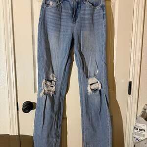 Vervet Jodie 90s Vintage Style Distressed High Rise Wide Leg Dad Jeans Sz 27